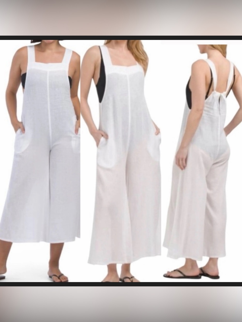 haute hippie white linen blend sheer bikini romper cover up